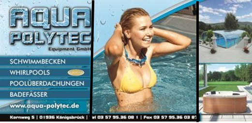 Werbeplakat mit Planimetrielinien von Aqua Polytec Equipment GmbH